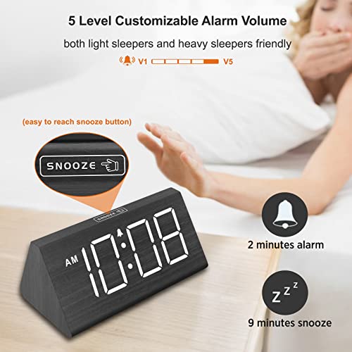 Dreamsky DS2201 Wooden Digital Alarm Clocks For Bedrooms thumb #4