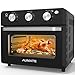 AUMATE Air Fryer Ofen, 18L Airfryer Toaster Ofen, 1550W großer Konvektionsbräter Ofen, Multi Air Herd, Thekenofen, Drehspießofen mit Dörrator, ölloser elektrischer Ofenknopf, 4 Zubehörteile
