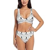 Fußball-Bikini-Set für Damen, gekreuztes Design, Push-Up, hohe Taille, zweiteiliger Badeanzug