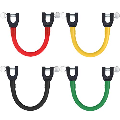 Gejoy 4 Pieces Ski Tip Connector with Stainless Steel Head Trainer Portable Ski Training Aid for Kids Adults Beginners Skiing Training Snow Skiing Equipment Snowboard Accessories, Assorted Colors