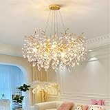 Installation humanisée : le cadre du lustre est en alliage d'aluminium. L'assemblage est terminé. Vous devez accrocher le cristal sur la branche d'arbre uniquement. Ensuite, ajustez doucement chaque branche pour obtenir l'effet souhaité. Compatible avec plafond voûté ou incliné.