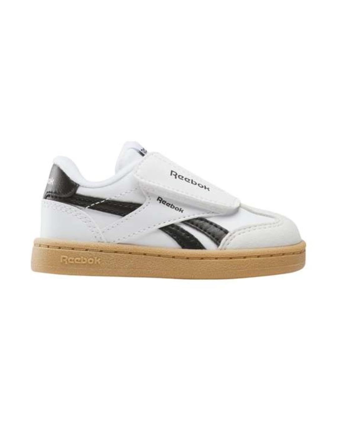 Reebok Unisex Children's Smash Edge Hook & Loop Trainers, Ftwrwhite Black Rgum1, 4 UK Child