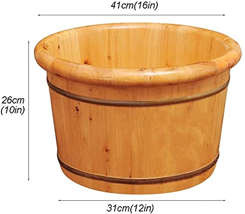 Spa de pies de madera con masaje tipo cubeta 26 cm miniatura 2