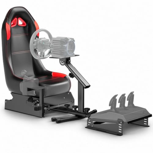 DIWANGUS Foldable Racing Simulator Cockpit for Logitech, Thrustmaster, MOZA