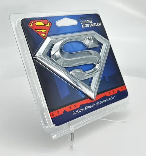 Emblema 3D cromado de Superman para coche fabricado en ABS resistente 5