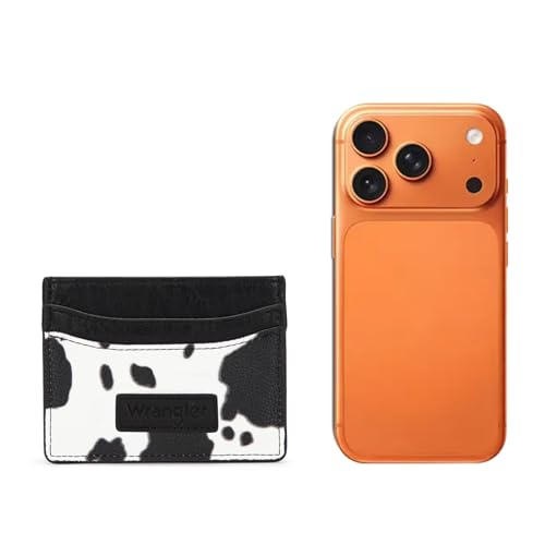 Image of Montana West X Wrangler Credit Card Holder for Women Cow Print Rfid Blocking Slim Thin Credit Card Wallet Small Credit Card Organizer for Ladies Female