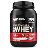 Optimum Nutrition ON Gold Standard Whey Protein Pulver, Eiweißpulver zum Muskelaufbau, natürlich enthaltene BCAA und Glutamin, Cookies & Cream, 28 Portionen, 896 g, Verpackung kann Variieren