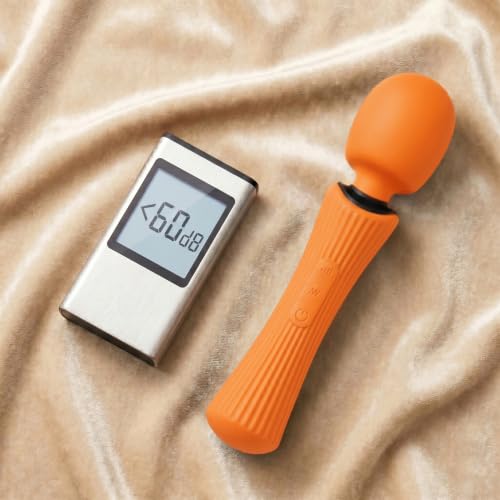 Image of Handheld Personal Wand Massager -USB Rechargeable & Skin-Friendly Silicone, Orange
