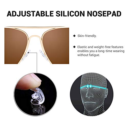 COLOSSEIN Aviator Polarized Sunglasses for Men Stainless Steel Frame Handcrafted Legs UV400 Lenses Driving Outdoor Eyewear4