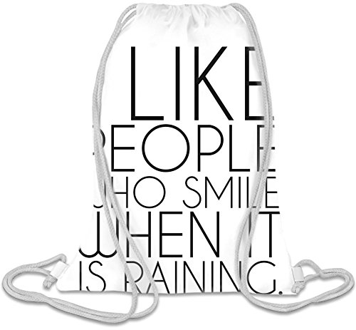 People Smile When It Is Raining Funny Slogan Sacca...