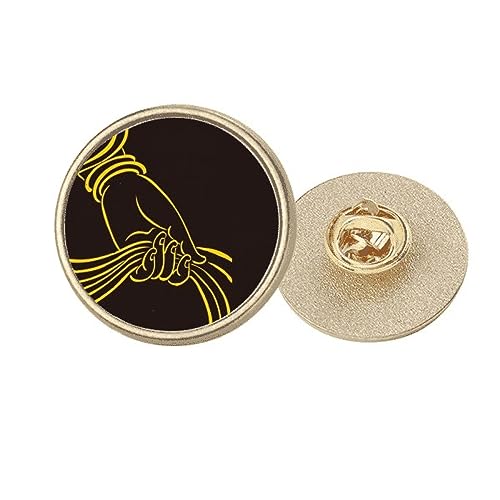 Broche ronde en métal doré M : fixez vos écharpes glissantes avec style