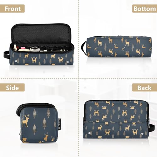 Bolsa de viaje para herramientas de cabello Cute Christmas Marble, resistente al calor, para planchas, rizadores y accesorios de cuidado capilar, organizador portátil miniatura 5