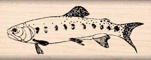 Stamps by Impression Trout Fish Rubber Stamp
