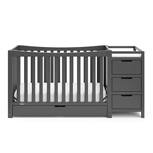 Graco Remi 4-In-1 Convertible Crib & Changer With Drawer - Gray #TOP2