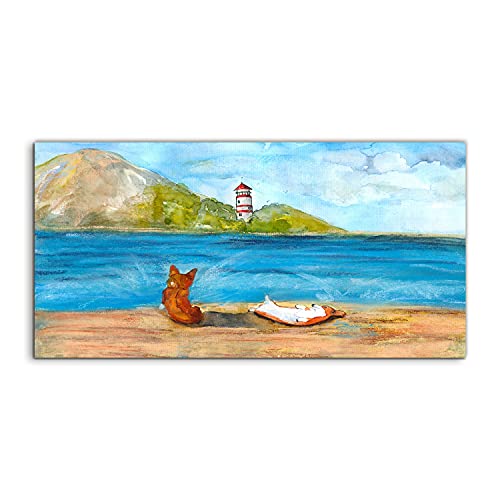 Tableau acryl Corgi 120x60cm de design moderne pour deco salon