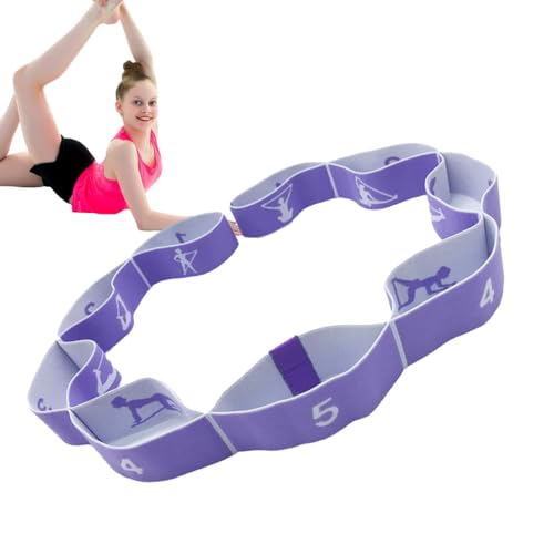 Bandas elásticas para ejercicio: correa de estiramiento físico de piernas con bucles, bandas de resistencia para piernas, equipo de estiramiento para entrenamiento de gimnasio en casa, ejercicio