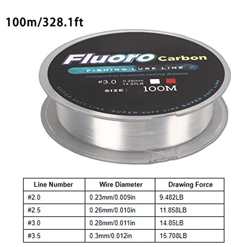 Voluxe 100 m Nylon-Angelschnur, Nylon-Angelschnur, leichte Abriebfestigkeit für das Angeln in Reservoirs(#3) – Bild 8