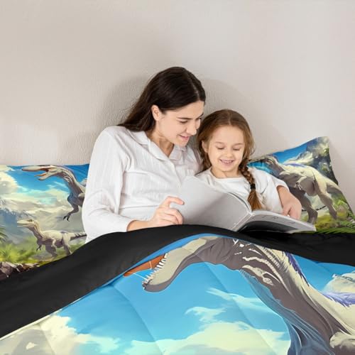 Image of Dinosaur Dino Wildlife Comforter Set Toddler Size Boys Girls Bedding