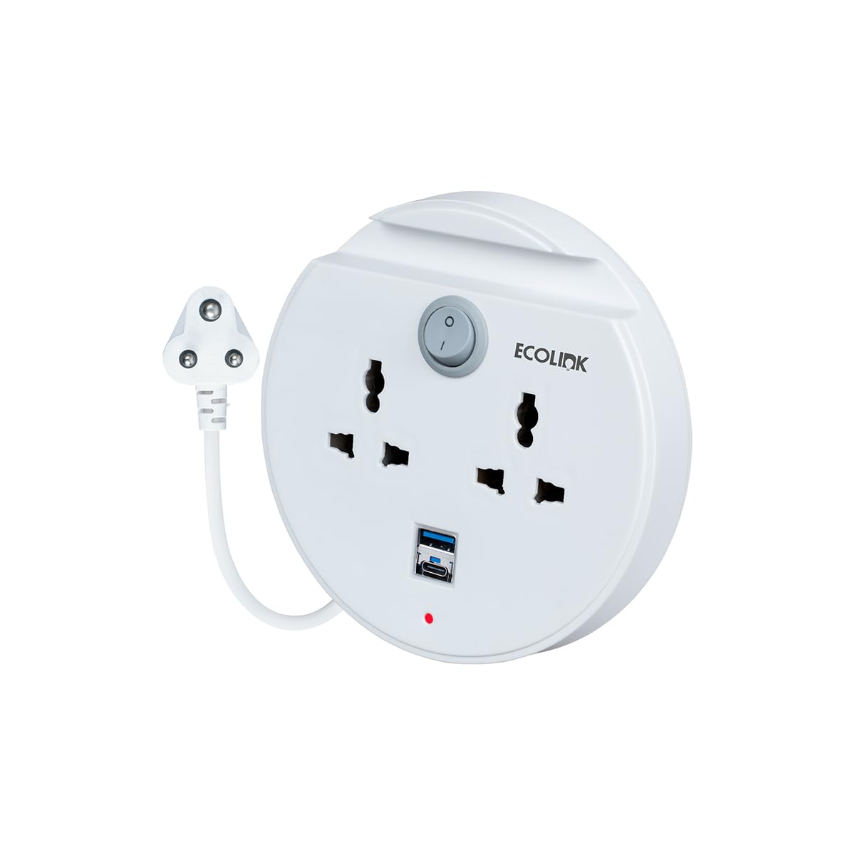 EcoLink PowerPlus Power Bun 6A Extension | Dual USB-A & USB-C Fast Charging Ports | Compact & Portable Power Strip | Home, Office & Travel | Overload & Short Circuit Protection | Pack of 1-image-25