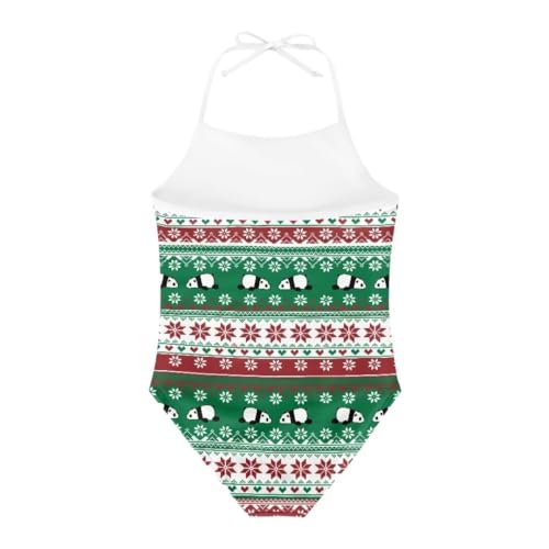 Image of Christmas Kids One-Piece Swimsuits Beach Swimwear Bathing Suit for 3-10 Years Girls