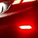 iJDMTOY Red Lens 60-SMD LED Bumper Reflector Lights Compatible With 2013-2015 Honda Civic Sedan, Function as Tail, Brake & Rear Fog Lamps
