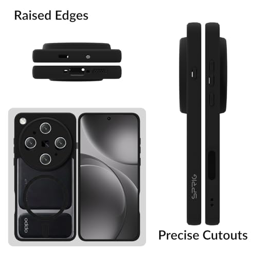 Image of SPRIG Compatible with Oppo Find x9 Ultra Premium EdgeMag Back Cover Drop Tested Shock Proof Mobile Case for Men, Women, Boys and Girls with Camera Protection (Black Transparent)