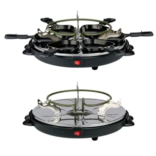 alpina Raclette-Grill 800W - Set gourmand pour 8 personnes - avec plaque de cuisson amovible