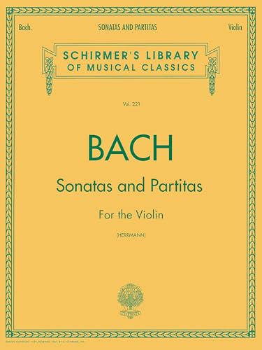 Bach - Sonatas and Partitas | Violin Solo Sheet Music | Schirmer Library of Classics Vol. 221 |...