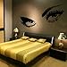 Decalgeek Beautiful Eyes Removable Wall Art Decal Sticker Decor Mural Diy Vinyl, 23.6 Inch X 49.2 Inch, Black