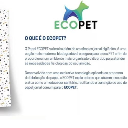 Tapete Higiênico para Cachorro em papel Ecológico premium Rolo com 60x24cm