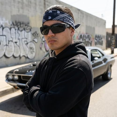 Image of Locs Men's Rectangular Hardcore Wrap Sunglasses - 9054 & 91264 Series