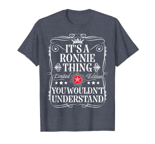 Ronnie Name Its A Ronnie Thing You Wouldn't Understand T-Shirt, Men, Heather Blue, Medium