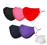 ASA TECHMED Cloth Face Mask Reusable Washable in Assorted Colors (5 Pack)