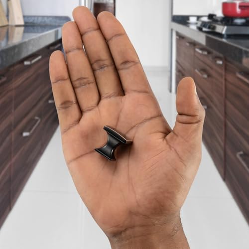 KOOFIZO 30 Pack Small Oil Rubbed Bronze Cabinet Knobs Rubbed Bronze Drawer Knobs K09 Square Single Hole Cabinet Pulls for Cabinets Drawers Dresser Cupboard Bedroom Closet Bathroom Vanity by KOOFIZO - Image 4