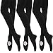 MANZI 3 Pairs Women's Girls' Basic Convertible Transition Ballet Dance Tights 40 Denier
