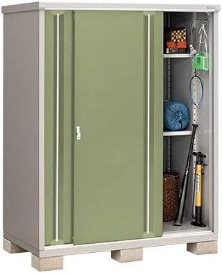 イナバ物置 シンプリー Mjx 159e 全面棚タイプ シェードグリーン スライド扉 小型 おしゃれ 価格交渉ok送料無料