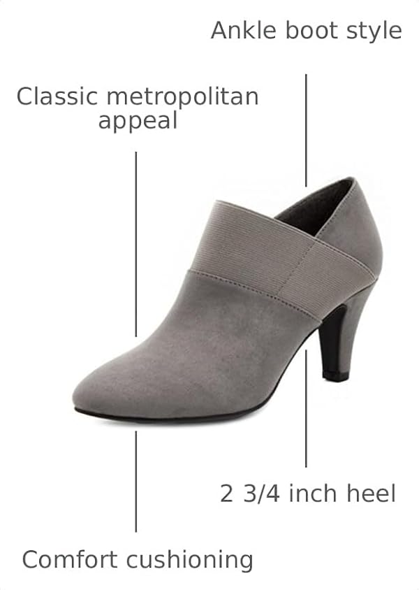 LONDON FOG Womens Bobbie Heel Ankle Booties Grey 8.5 by London Fog - Used condition - Image 2