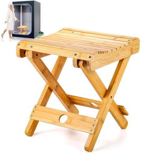 Bamboo Portable Steam Sauna Chair for Home & Outdoors