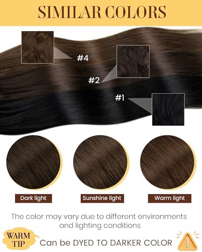 Hetto Nano Hair Extensions Real Human Hair Medium Brown 50g 50s 18 Inch - 2