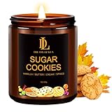 Fall Candle | Sugar Cookies Scented Candle - Autumn Home Decor, 7oz Autumn Soy Candles with 50hr Burn Time, Holiday Thanksgiving Fall Gifts for Women Men