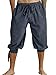 Produktbild Herren Kurz Hose Pluderhose Mit Schnürung Sommer Hose Wikinger Pirat Mittelalter Vintage Kostüm Casual Freizeit Hose Strand Shorts für Männer, A-Grau, XL