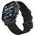 Produktbild Astorgos Lederband Kompatibel mit Apple Watch Ultra 3/2/1 49mm,S11/S10 46mm,9/8/7 45mm,SE3/SE2/SE/6/5/4 44mm,3/2/1 42mm, 26mm Breites Lederarmband Ersatzarmband, Matt Schwarz