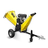 BAMATO Holzhäcksler HACK-120 inkl. Abdeckplane | 150 mm Aststärke | 9,0 kW Leistung | verstärkte Lagerblöcke Messerwelle | großer Einwurftrichter | Häcksler Benzin Gartenhäcksler