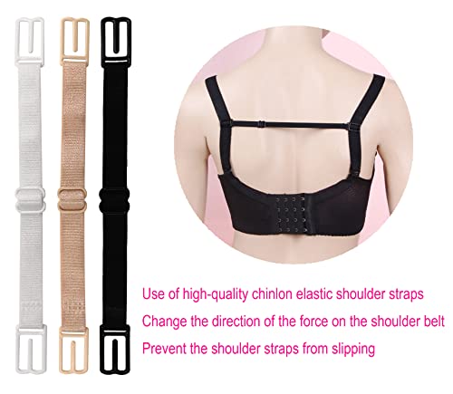 Tamlien Women\'s Non-slip Adjustable Elastic Bra Strap Clips Holder-3 Packs