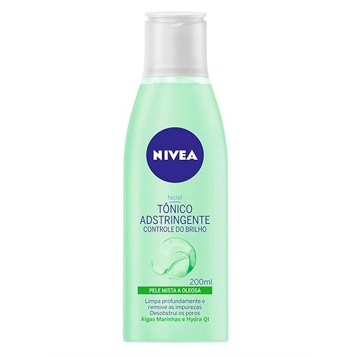 NIVEA Tônico Facial Controle do Brilho 200ml, Tonifica a Pele, Remove Impurezas, Reduz Oleosidade, Pele Mista e Oleosa