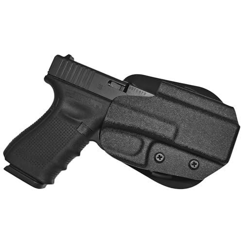 Maxtor Tactical OWB Paddle Holster Compatible with GL 47 MOS (Black, Right Handed) Adjustable Cant/Retention, Optics Ready, Outside Waistband Kydex Holster, American Made, Custom fit to Your Gun