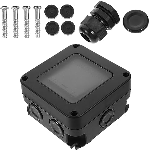 NAMOARLY 1 Set Waterproof Junction Box Wall Outlet Covers Weatherproof Outlet Covers Wall Switch Plug Protector Outdoor Switch Socket Covers Power Plug Wall Plug Covers Black Abs