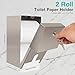 Commercial Toilet Paper Dispenser, Histely Double Toilet Paper Holder w/Lockable Design & 2 Keys, 304 Stainless Steel Waterproof Toilet Paper Dispenser Wall Mount for Bathroom/Restroom, Silver