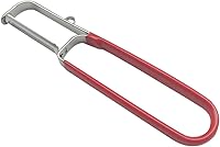 Vista 4 de Hoja dentada de doble filo, pelador recto de acero inoxidable de gran calidad con removedor de ojos de papa integrado (forma de Y)