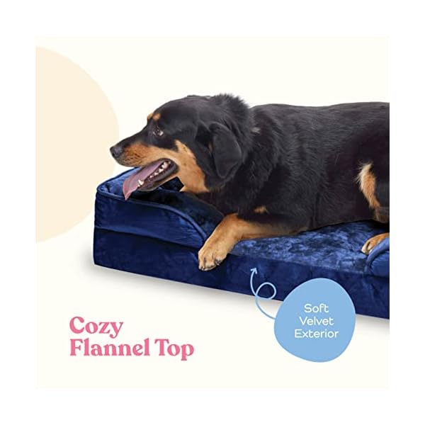 Orthopädisches Sofa Hundebett – Ultra bequemes Hundebett für mittelgroße Hunde – Atmungsaktives und wasserdichtes Haustierbett – EierschaumSchlafsofa mit extra Kopf und Nackenstütze – Abnehmbarer, – Bild 5